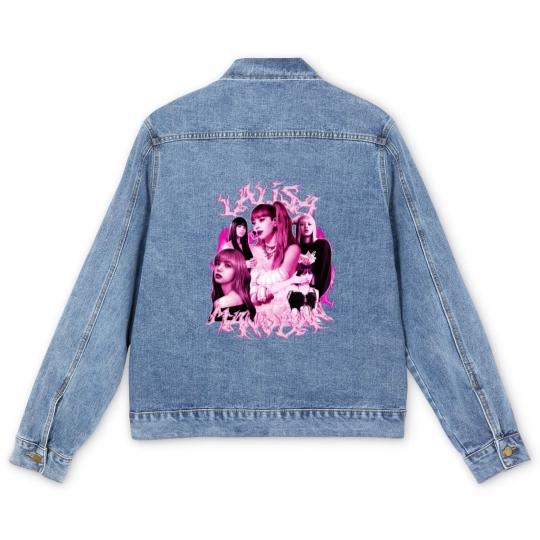 Discover Lalisa Heavy Lisa Blackpink Vintage Men's Denim Jackets, Blackpink Lalisa Manoban Merch
