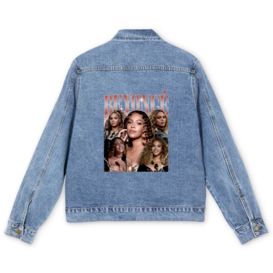 Discover Renaissance Beyonce 90s Vintage Men's Denim Jackets, Beyonc Fan Men's Denim Jackets