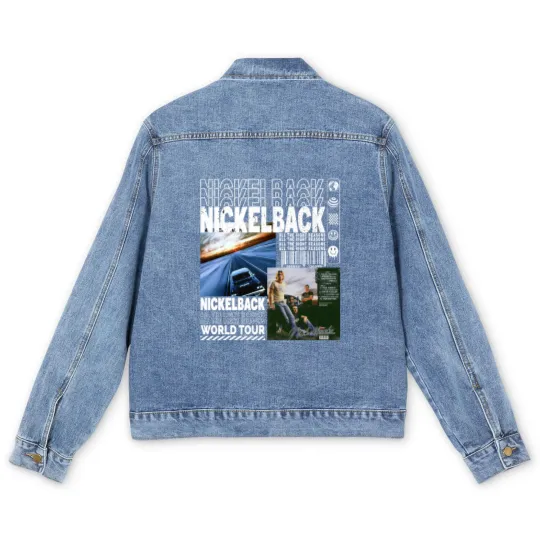 Discover Nickelback Music Men's Denim Jackets, Nickelback Merch Vintage Get Rollin' Tour 2023