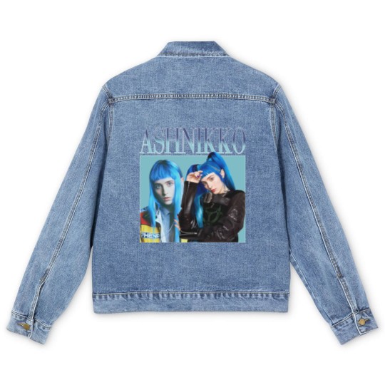 Discover Ashnikko Men's Denim Jackets American Singer Pop Hip Hop Vintage Men's Denim Jackets