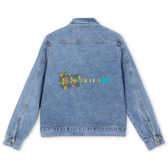 Discover Uke Ukulele Player Gift I Funny Ukulele Men's Denim Jackets