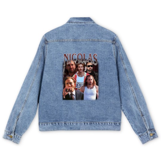 Discover Nicolas Cage Vintage Unisex Men's Denim Jackets, Vintage Nicolas Cage Men's Denim Jackets