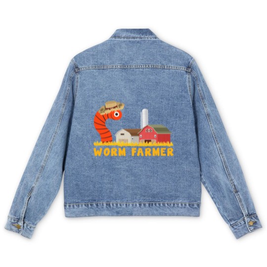 Discover Worm farmer - vermicomposting worm farmer Men's Denim Jackets