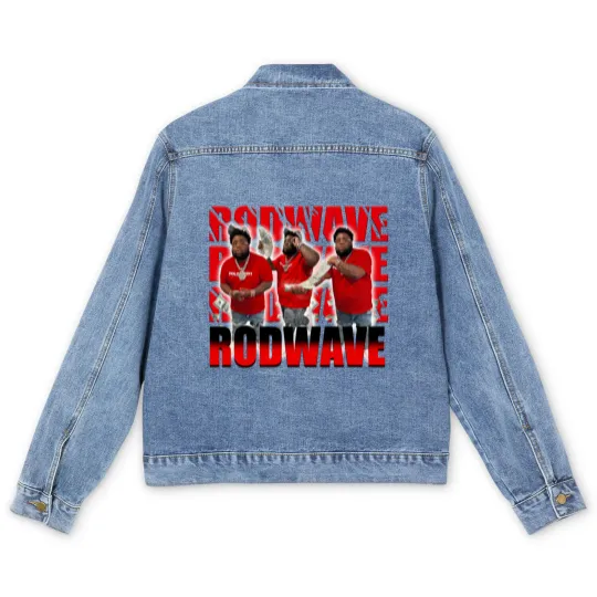 Discover Rod Wave Men's Denim Jackets Popular Loner RODWAVE