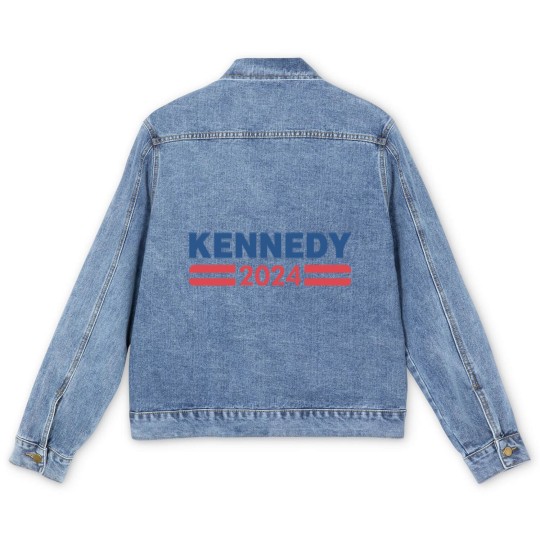 Discover Kennedy 2024 Men's Denim Jackets, RFK JR For President 2024 Merch, RFK 2024 Men's Denim Jackets
