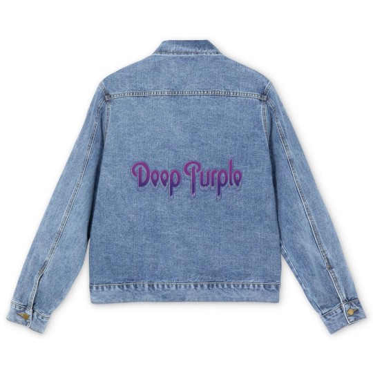 Discover Deep Purple Unisex Men's Denim Jackets: Vintage Logo