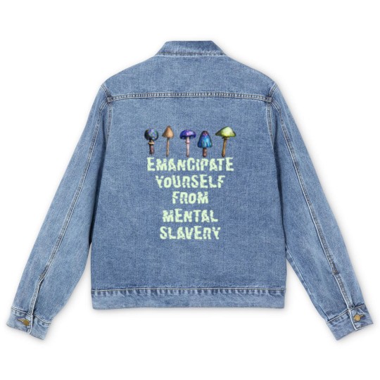 Discover Emancipate Yourself From Mental Slavery Men's Denim Jackets