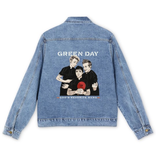Discover Green Day Men's Denim Jackets Green Day Men's Denim Jackets Green Day God's Favorite Band Men's Denim Jackets Men's Denim Jackets