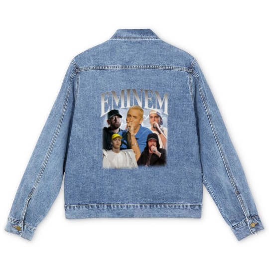 Discover Eminem Men's Denim Jackets, Classic 90s Graphic Men's Denim Jackets