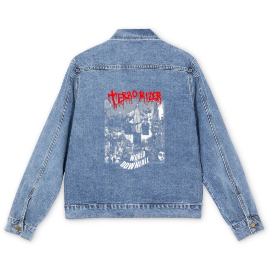 Discover Terrorizer Unisex Men's Denim Jackets - World Downfall - Fear of Napalm - Grind Men's Denim Jackets