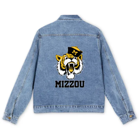 Discover Vintage 60's Truman the Missouri Tiger Mascot - Missouri - Men's Denim Jackets