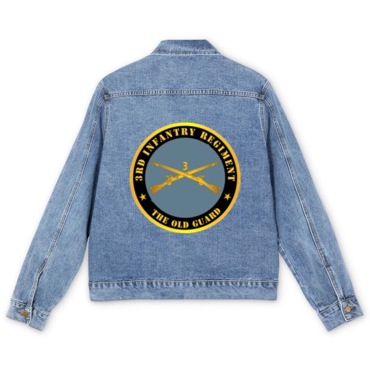 Discover 3rd Infantry Regiment The Old Guard w Inf Branch Men's Denim Jackets