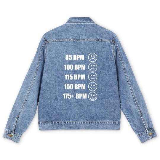 Discover Gabber Hakken Uptempo Fun Gift Men's Denim Jackets