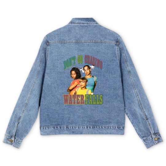 Discover Vintage TLC Men's Denim Jackets | TLC Graphic Men's Denim Jackets | Dont Go Chasing Waterfalls Men's Denim Jackets