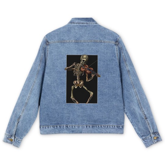Discover Skeleton with violin - Skeleton - Men's Denim Jackets
