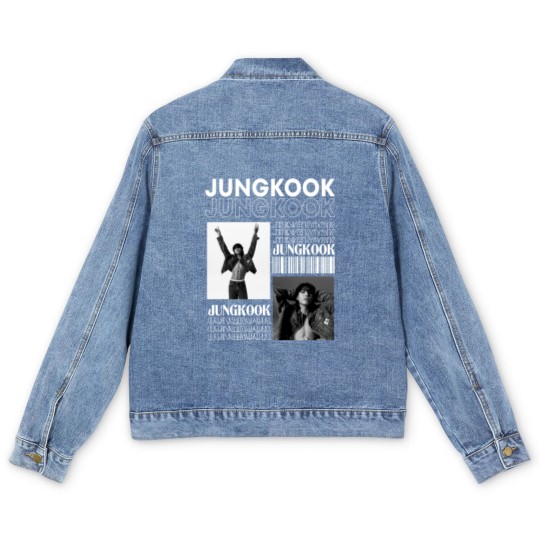 Discover Jungkookie Graphic 90s Men's Denim Jackets,Jungkook Bts Men's Denim Jackets, Vintage JungKook 90s Bootleg Men's Denim Jackets