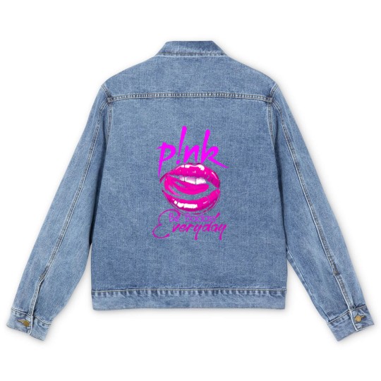 Discover Pink Be Badass Every Day Men's Denim Jackets, Pink Summer Carnival 2023 Men's Denim Jackets