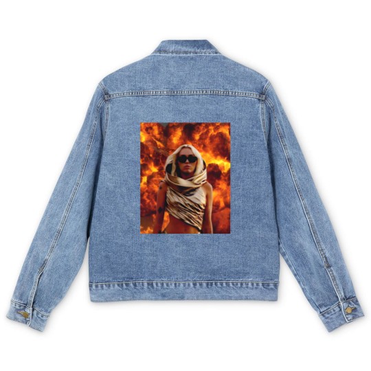 Discover Miley Flowers Men's Denim Jackets, Miley Vintage Album Men's Denim Jackets, Miley Retro Men's Denim Jackets