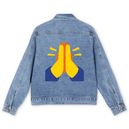 Discover Pray Emojis Men's Denim Jackets