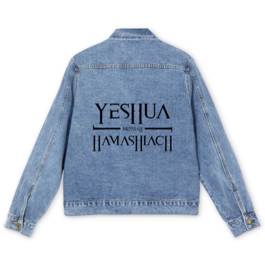 Discover Yeshua Hamashiach Messiah Messianic Sabbath for Ch Men's Denim Jackets