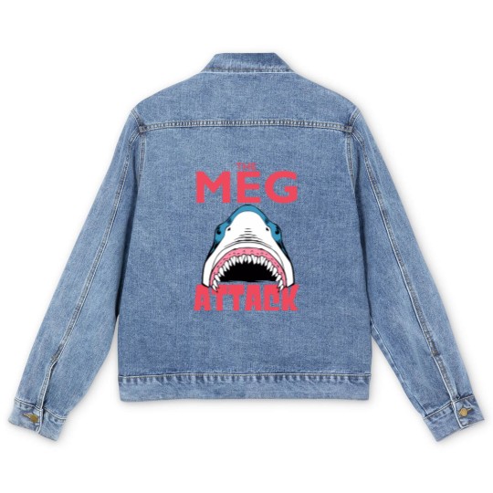 Discover the meg attack shark Men's Denim Jackets Men's Denim Jackets