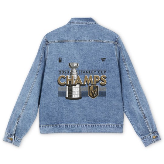 Discover Las Vegas hockey team Fanatics 2023 Golden Knights Men's Denim Jackets Gift For Fans