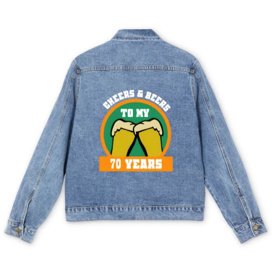 Discover 70th Birthday 70 Years Gift Funny Saying Men's Denim Jackets