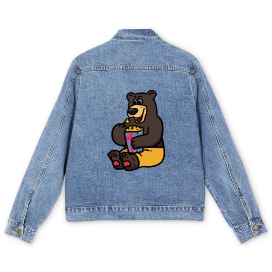 Discover Swiss Bear and Popcorn Men's Denim Jackets