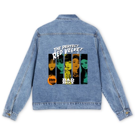 Discover RED VELVET Kpop Men's Denim Jackets, Red Velvet Homage Men's Denim Jackets,