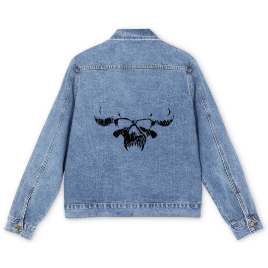 Discover Danzigs Skull Bone Heavy Metal Rock Band Legend Men's Denim Jackets