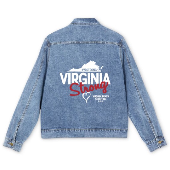 Discover Virginia Beach Strong Men's Denim Jackets