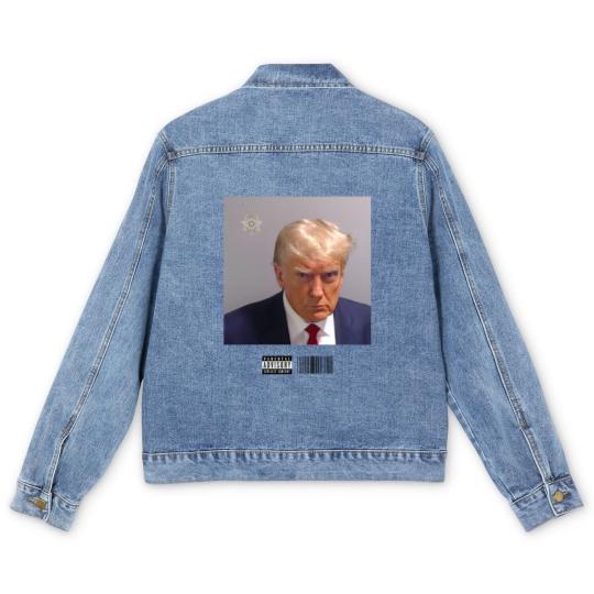 Discover Donald Trump Mugshot Men's Denim Jackets