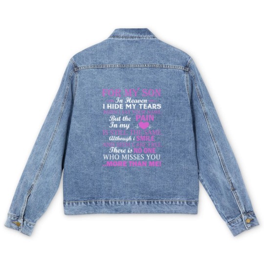 Discover For My Son In Heaven Men's Denim Jackets