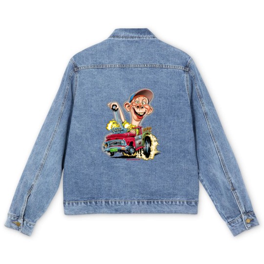 Discover Bubba J Hot Rod Pick Up Truck Men's Denim Jackets