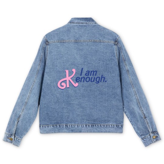 Discover i am kenough Men's Denim Jackets, i am kenough Men's Denim Jackets, I am kenough Men's Denim Jackets, tie dye Ken Men's Denim Jackets, Kenough Men's Denim Jackets, barbi Men's Denim Jackets, barbi movie, I am enough Men's Denim Jackets