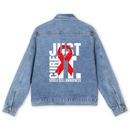 Discover Just Cure It Sickle Cell Awareness Men's Denim Jackets Men's Denim Jackets