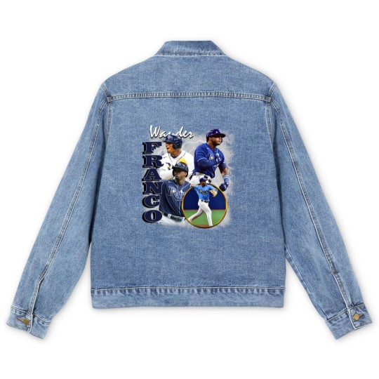 Discover Wander Franco Men's Denim Jackets, Baseball Men's Denim Jackets, Classic 90s Graphic Men's Denim Jackets