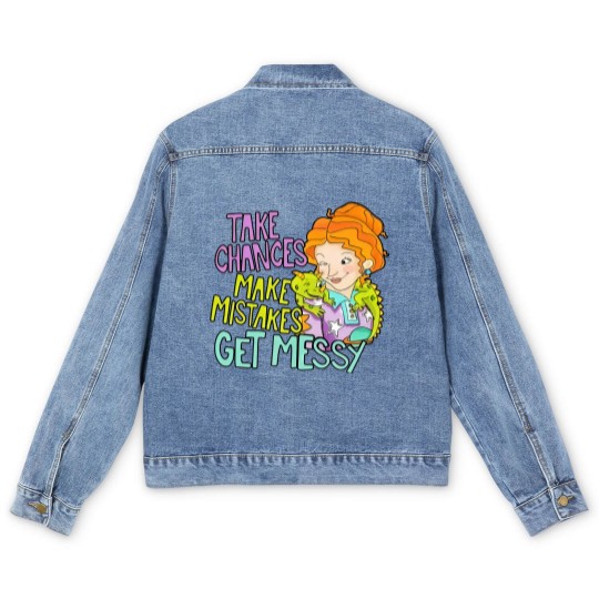 Discover Take Chances Make Mistakes Get Messy Men's Denim Jackets, Miss Frizzle Men's Denim Jackets, Magic School Bus