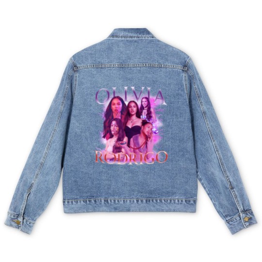 Discover Olivia Rodrigo Vintage Men's Denim Jackets, Olivia Rodrigo Y2k Clothing For Fan, Vintage Olivia Rodrigo Men's Denim Jackets