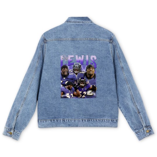 Discover Ray Lewis Vintage Unisex Men's Denim Jackets, Vintage Ray Lewis Men's Denim Jackets