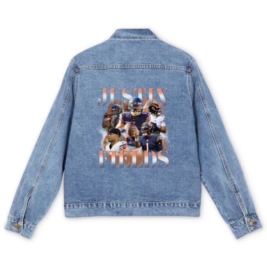 Discover JUSTIN FIELDS Men's Denim Jackets - Chicago Bears - Vintage Retro 90s bootleg