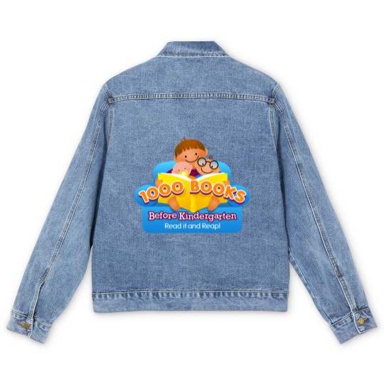 Discover 1000 Books Before Kindergarten Men's Denim Jackets