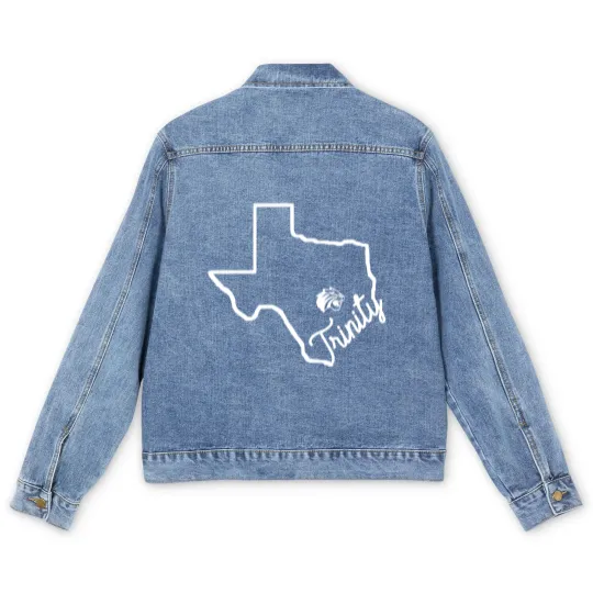 Discover Trinity tigers Men's Denim Jackets, Trinity college, woman Men's Denim Jackets, men Men's Denim Jackets,