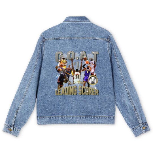 Discover lebron james #1 all-time leading scorer vintage style 90's bootleg Men's Denim Jackets