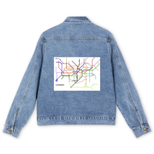 Discover London Metro Map Men's Denim Jackets
