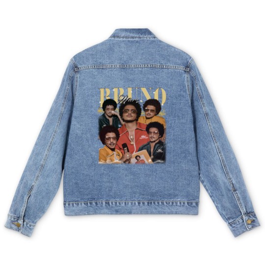 Discover Bruno Mars Music Men's Denim Jackets, Bruno Mars Music Pop Men's Denim Jackets, Bruno Mars Concert 2023 Men's Denim Jackets