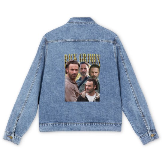 Discover Rick Grimes Vintage Men's Denim Jackets, Gift For Women and Man Unisex Men's Denim Jackets