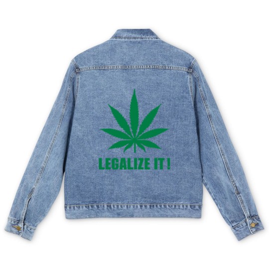 Discover Marijuana Legalize it Men's Denim Jackets