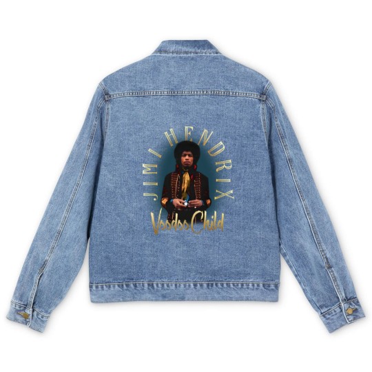 Discover Jimi Hendrix Gold Voodoo Child Men's Denim Jackets