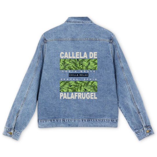 Discover Callela de Palafrugel Gerona Spain Mediterranean Men's Denim Jackets